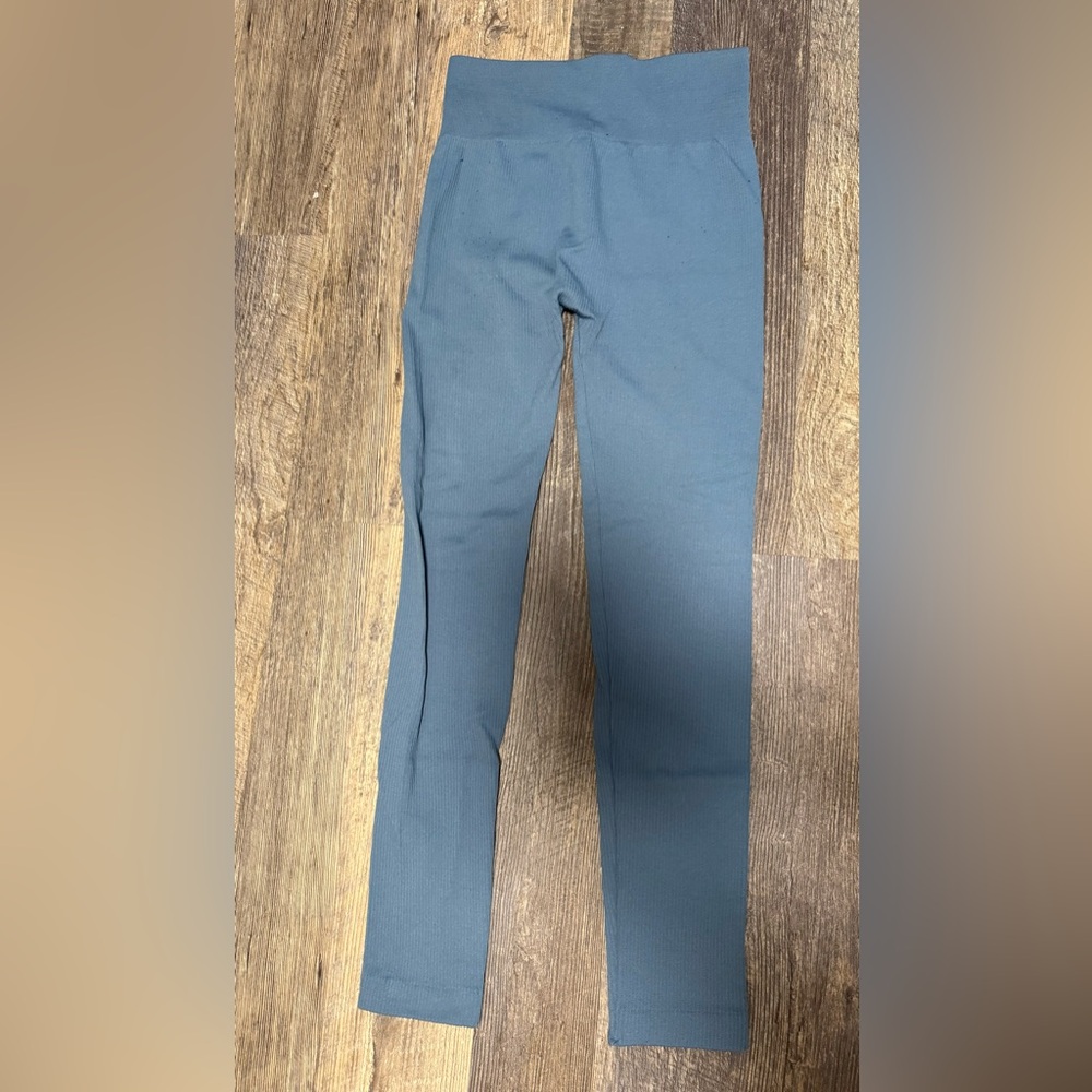 Streetwear Society Women's High-Waist Leggings in Slate Blue